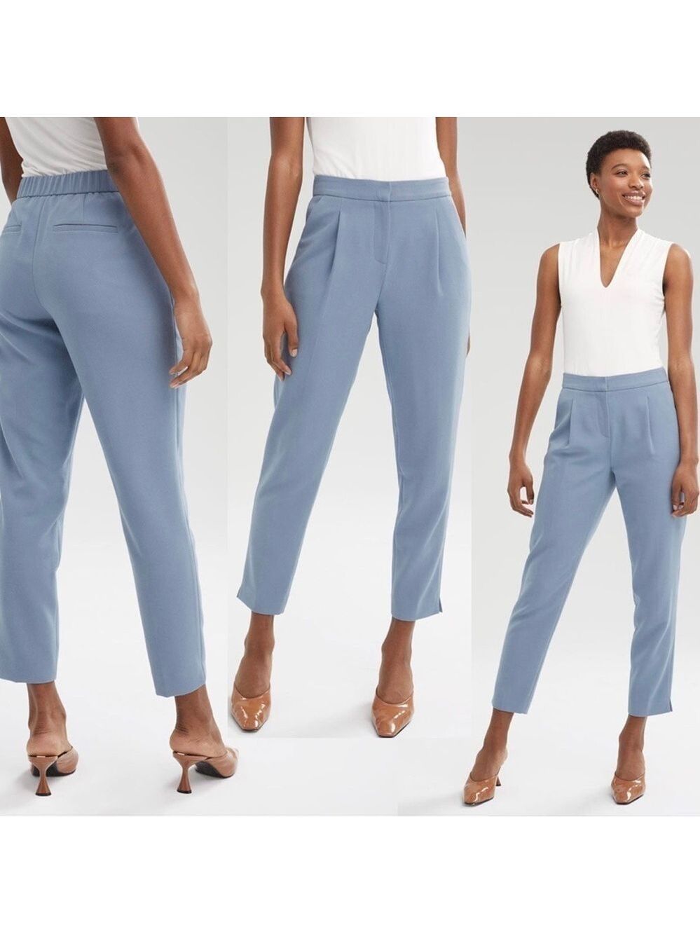 RW&CO Blue Tapered Pant With Elastic Back Sz 6 NWOT
